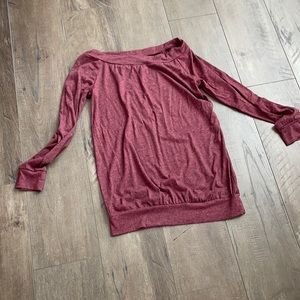 Cabernet off the shoulder shirt